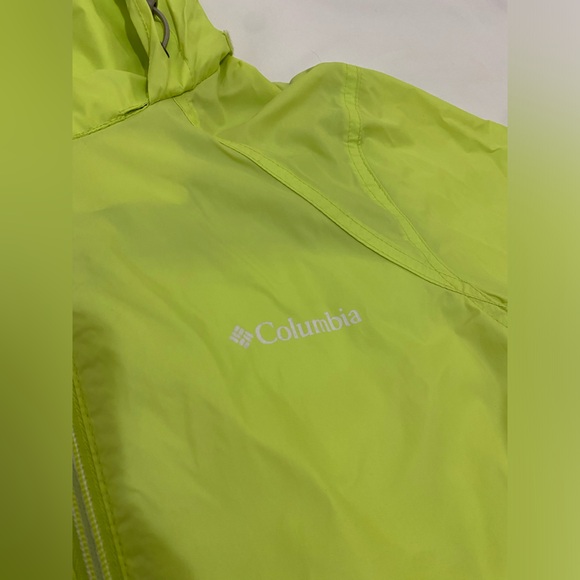 Columbia Size M Womens Light Green Omni-Shield Hooded Windbreaker Jacket - Picture 11 of 16